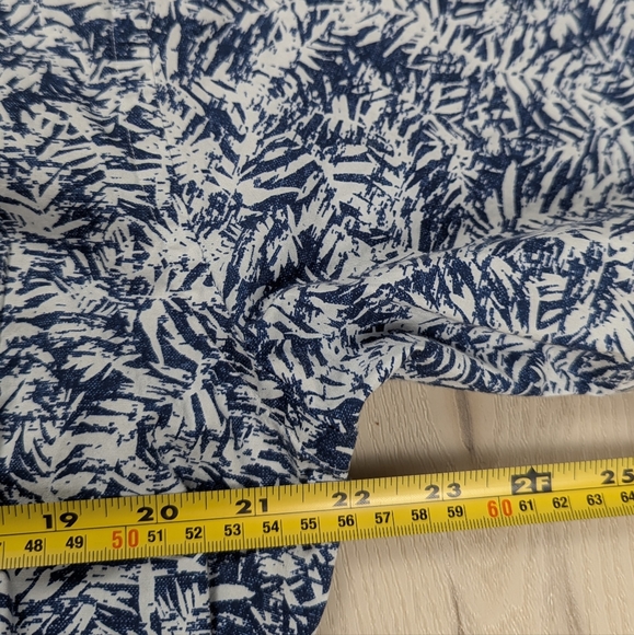 Peter Millar Shirt Mens M Seaside Palm Print Short Sleeve Hawaiian Blue White - Picture 8 of 9